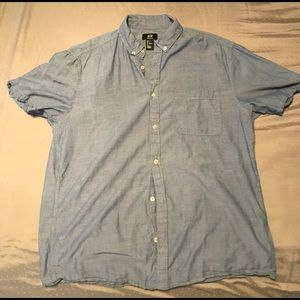 Men’s L Blue H&M Short sleeve button down