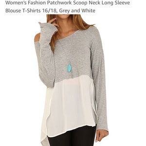 Women’s Fashion Scoop Neck Long Sleeve Blouse