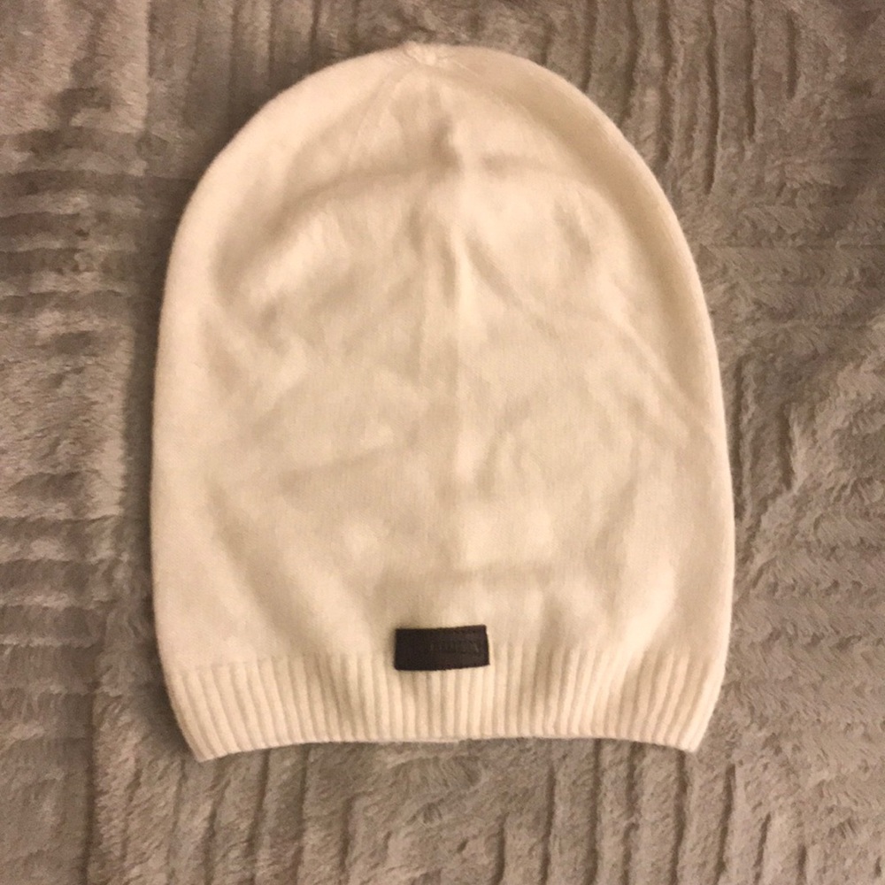 True Religion cashmere blend cream slouchy beanie