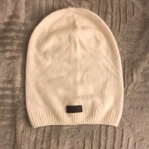 True Religion cashmere blend cream slouchy beanie