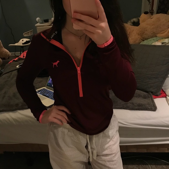 PINK Victoria's Secret Tops - vs pink half zip