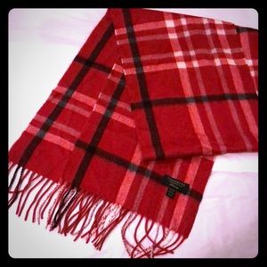 Cashmere red plaid scarf
