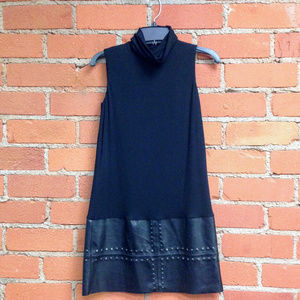 Bailey 44 Black Jersey Dress with Studded Trim