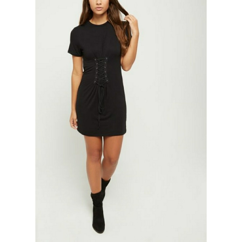 🎉2xHP🎉 Black Corset Tee Dress - Picture 2 of 3
