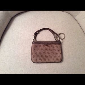 Dooney and Bourke Tan/Brown Signature Wristlet