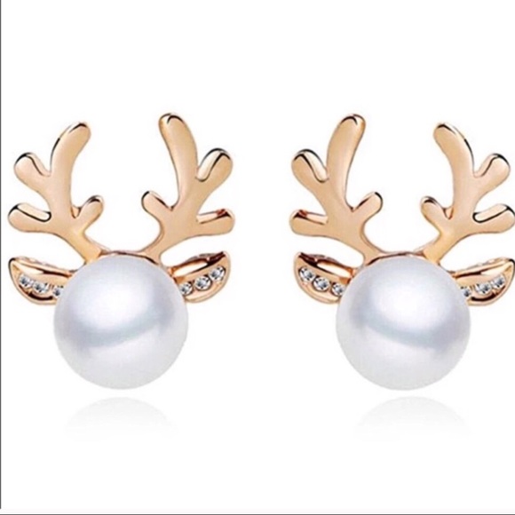 Jewelry - Gold/ Silver Reindeer Earrings