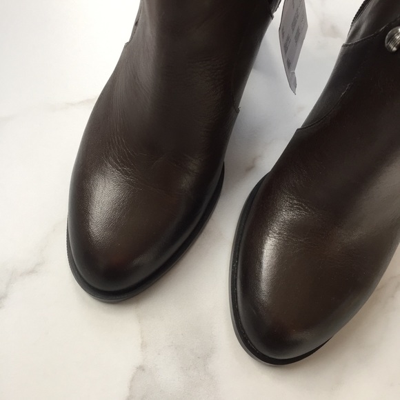 Zara dark brown leather boots - Picture 2 of 8