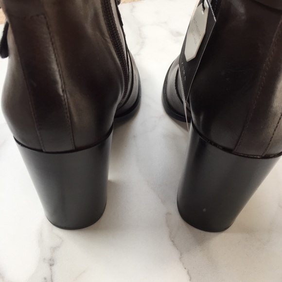 Zara dark brown leather boots - Picture 4 of 8