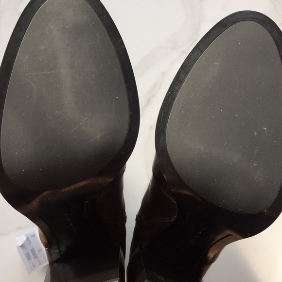 Zara dark brown leather boots - Picture 7 of 8