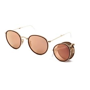 RAY-BAN RB3517 Round Folding Sunglasses 001/Z2