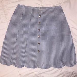 Button front skirt