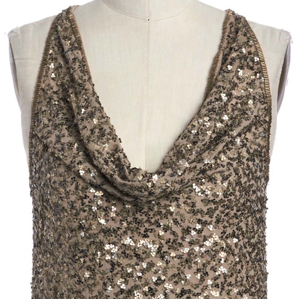 ***SOLD***AllSaints Sequin Silk Cross Strap Top. Size 8