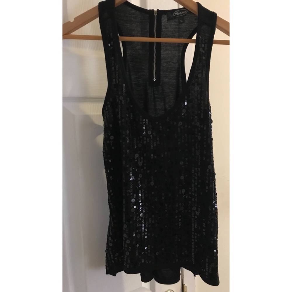 Sparkle Black Racerback Top