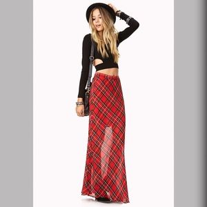 Forever 21 plaid maxi skirt 💥