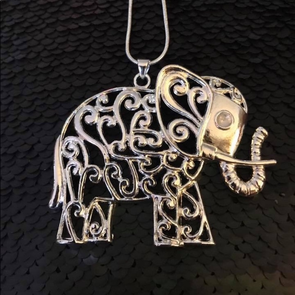 Sterling Silver Elephant Necklace