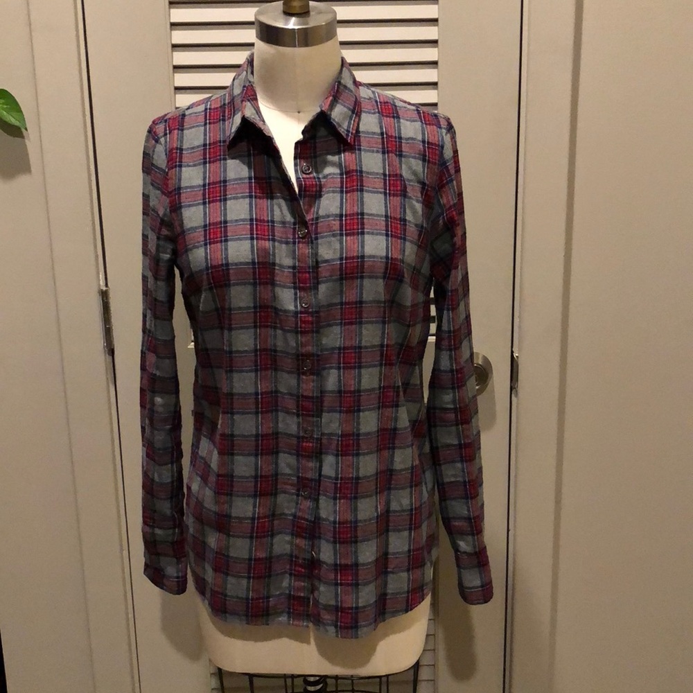 J Crew boyfriend plaid shirt