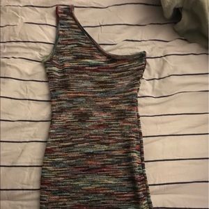 Multicolor one strap dress