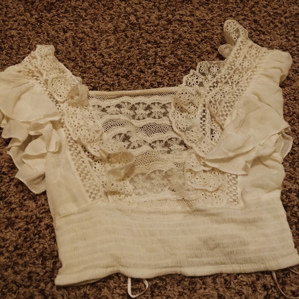 Free people white crop top