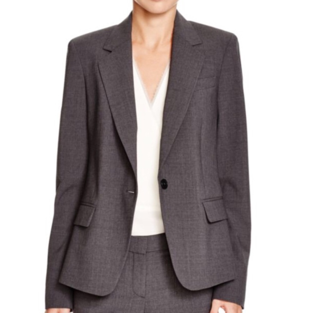 Theory Gabe B blazer in charcoal. Size 4.
