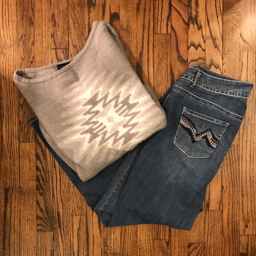 Lane Bryant lived in Jeans Sz. 18 boot leg w holes