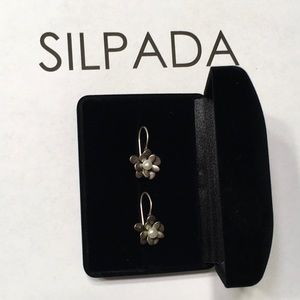 Silpada W1768 Love Bloom Pearl Flower Earrings