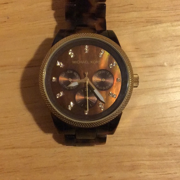 Michael Kors Brown Tortoise and Golf Face Watch