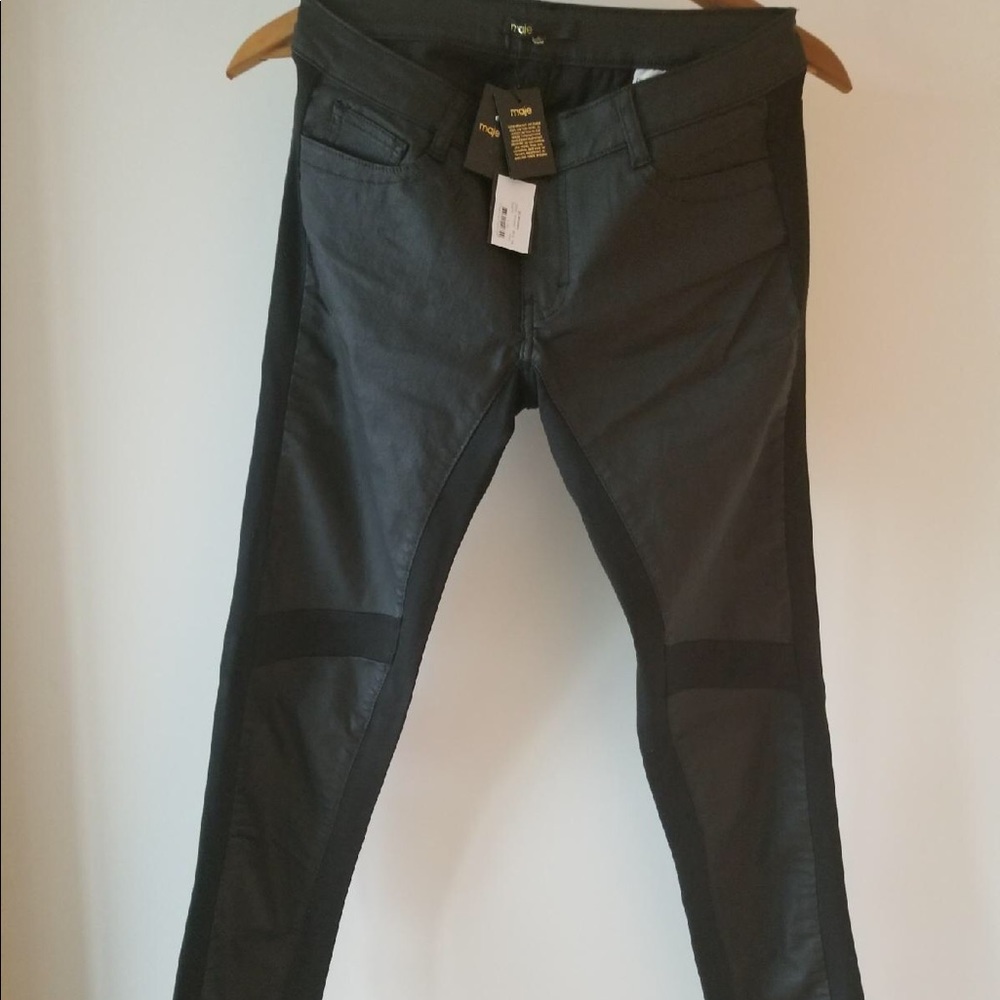 Maje wax jeans NWT
