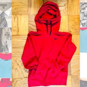 Nike red pullover hooded neck sweatshirt