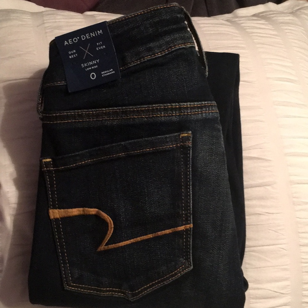 Dark wash jeans from American Eagle