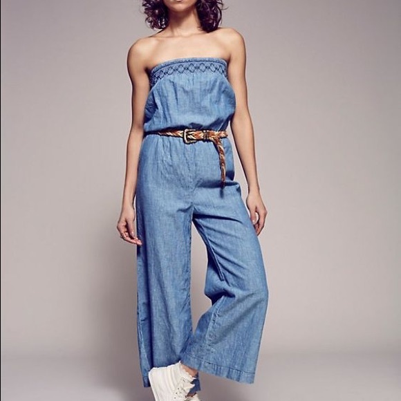 free people strapless jumpsuit