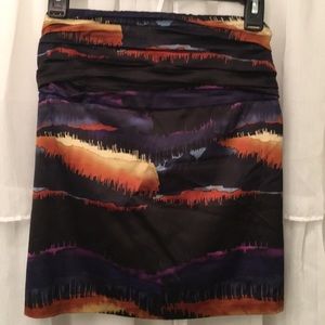 Watercolor Sunset Tube Top from The Limited