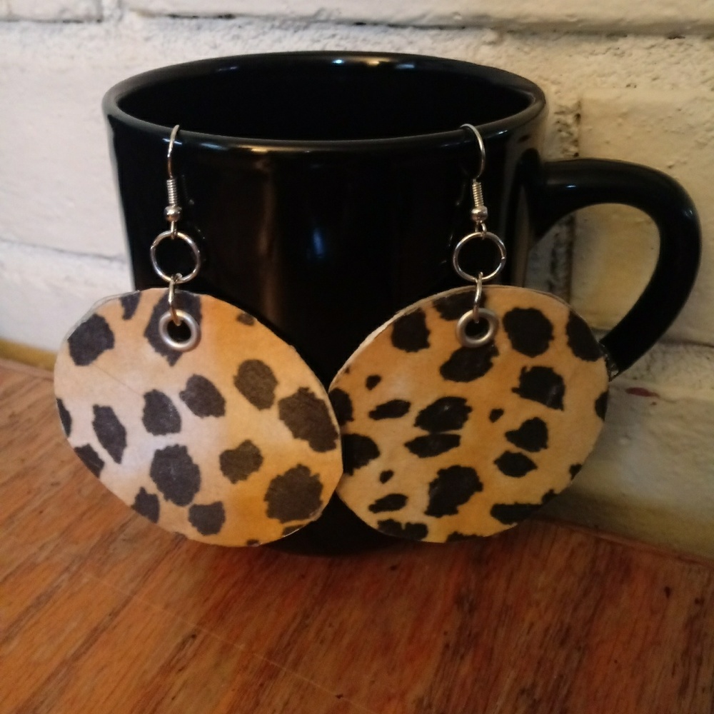 Leopard Spot Disk Earrings