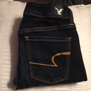 Dark wash skinny jeans from American Eagle