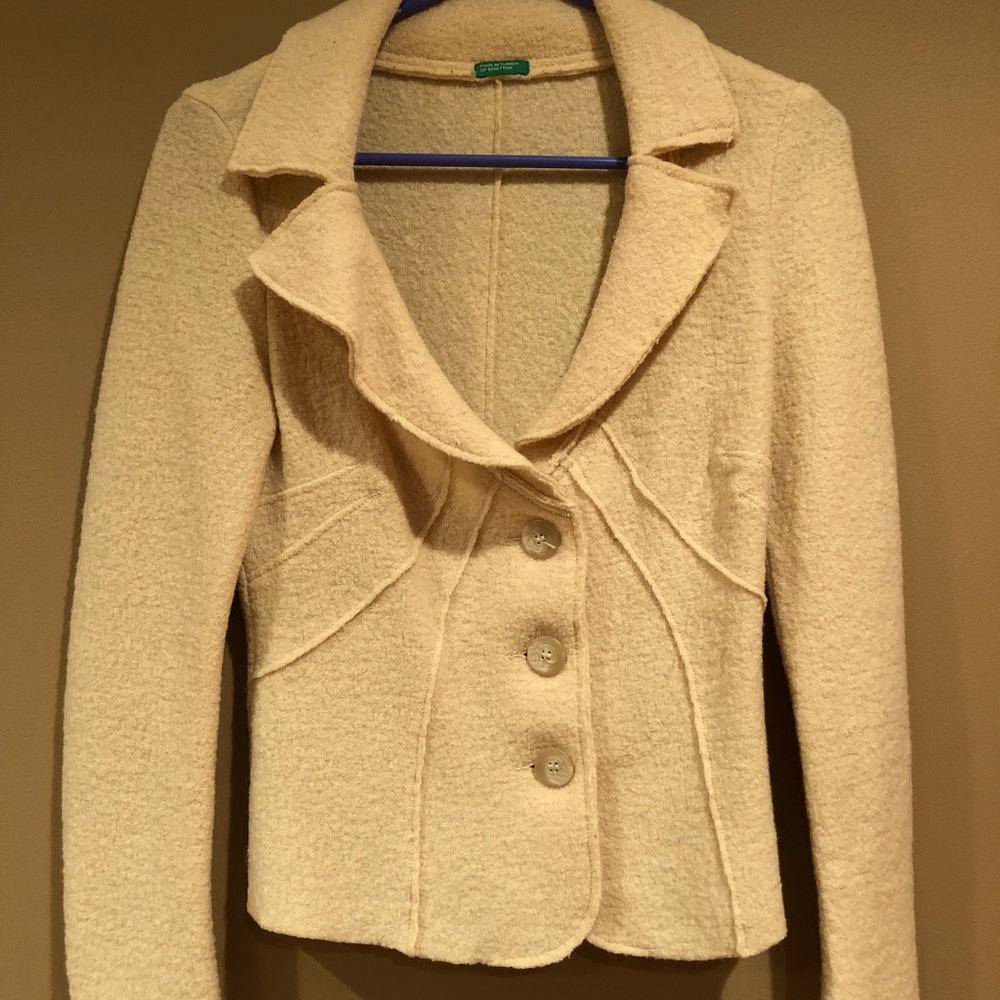 Wool cream blazer