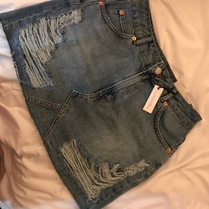 TOPSHOP denim skirt