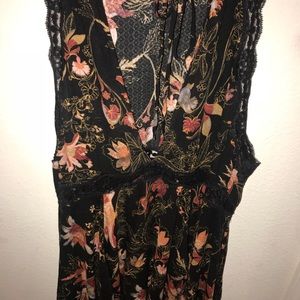 Free People Black Combo Dress
