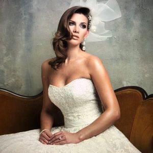 ALLURE COUTURE LACE BALLGOWN SIZE 14#C308