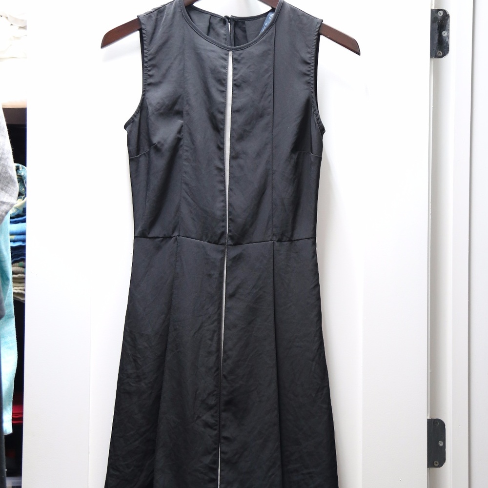Zara Black with Gray Shift Dress