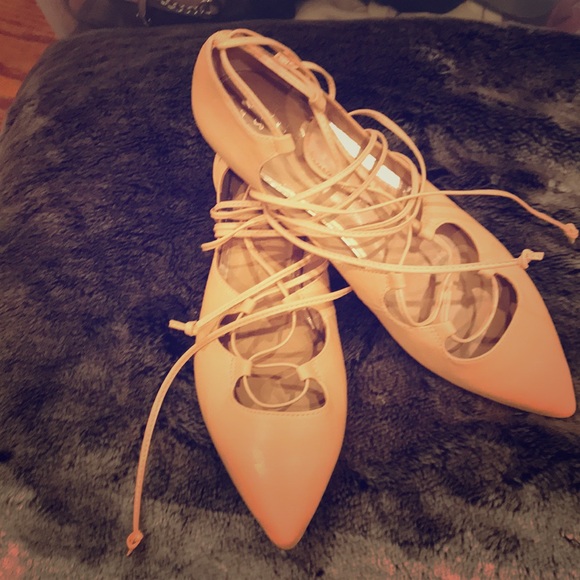 Banana Republic Shoes - SALE NWOT SZ 10 Banana Republic Nude Lace Up Flat