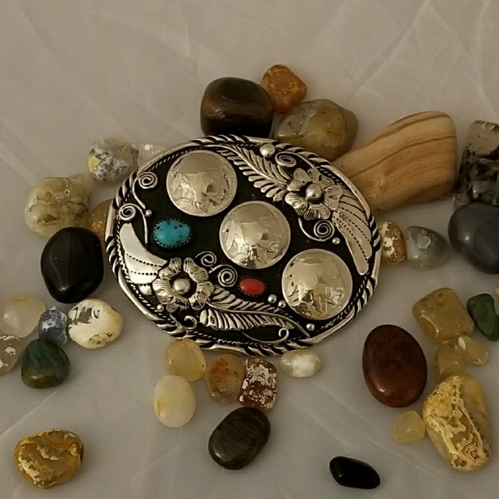 Genuine Turquoise Southwest Belt Buckle