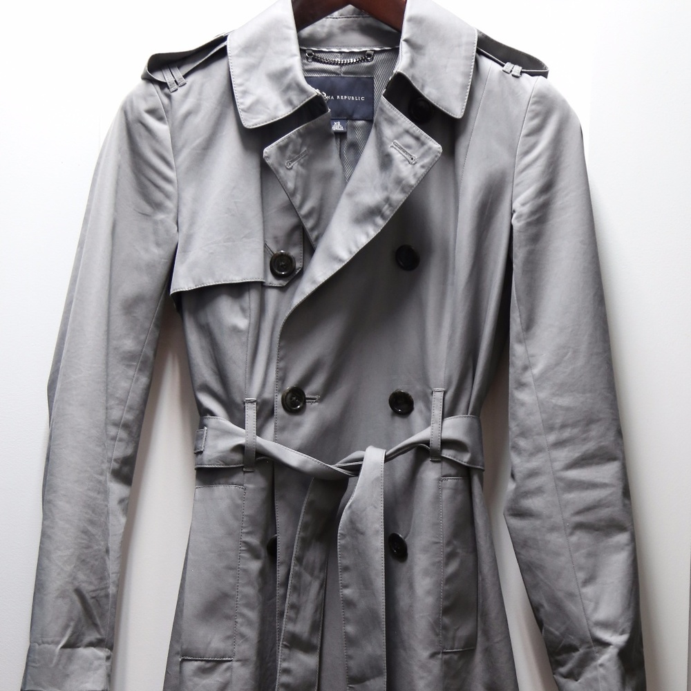 Banana Republic Gray XS Trenchcoat