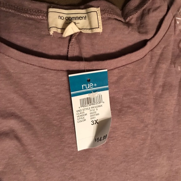 πMauve Ruffle Sleeve Top - 3X - Picture 2 of 4