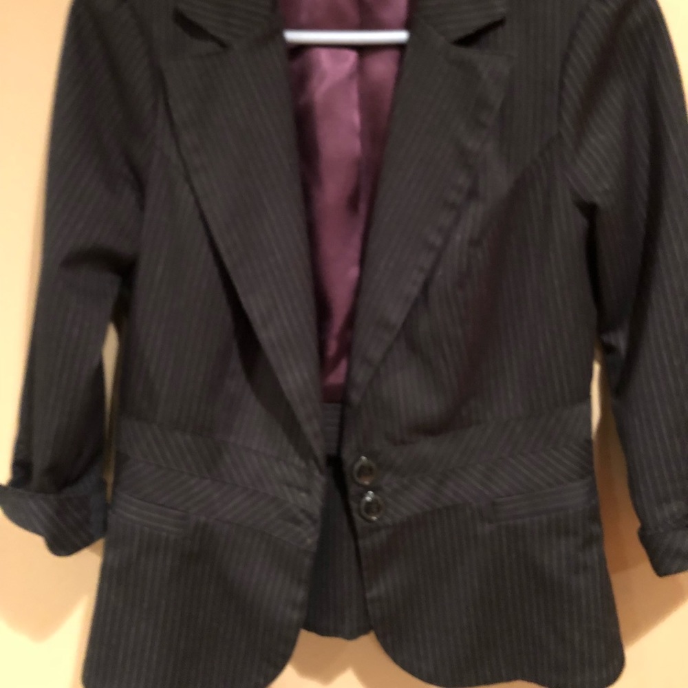 Black striped blazer