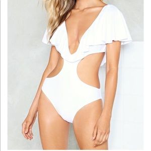 White swimsuit in new condition