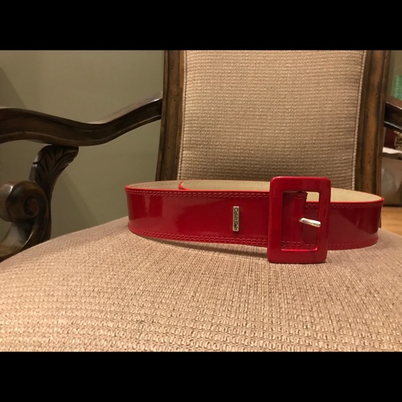 calvin klein red belt