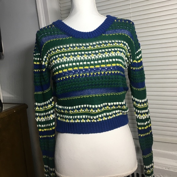 Moussy Crew Neck Knitted Crop Top Sweater - Picture 1 of 8