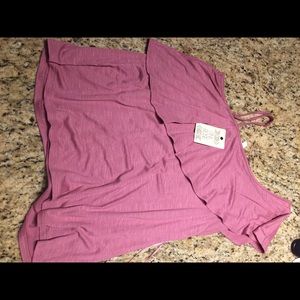 Pink Rose Size Large One Shoulder Top
