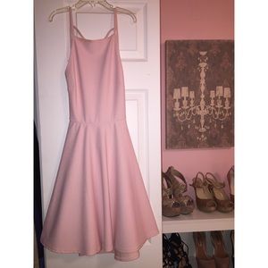 Pink Open Back Dress
