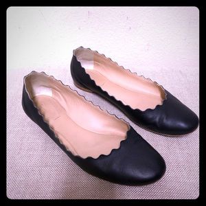 Chloe Lauren scalloped ballerina flat