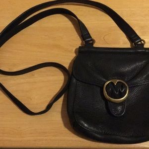 Black cross body fossil purse